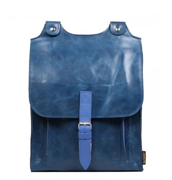 Kožený batoh modrý 