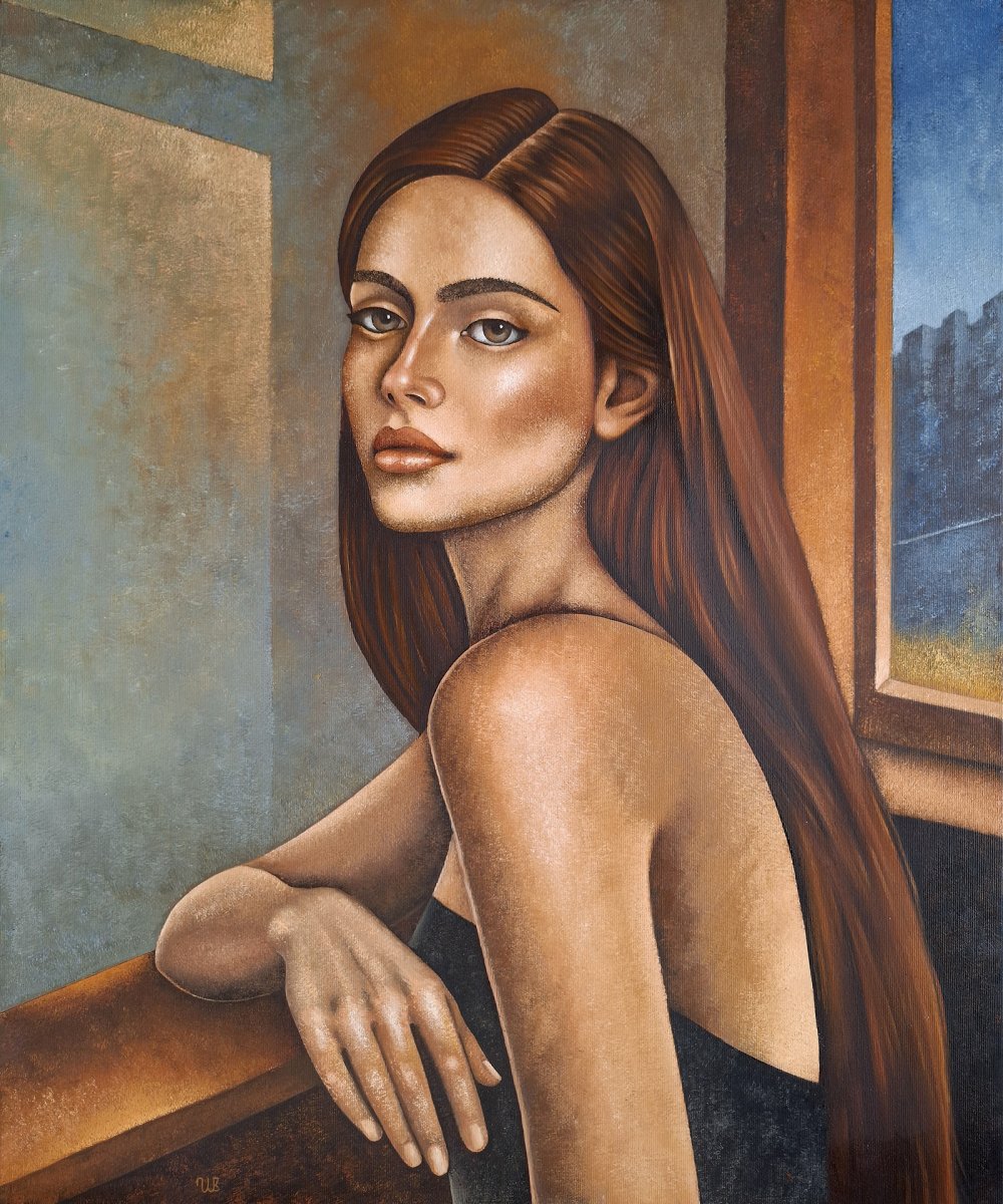 Blue Beyond – olejomalba na plátně 60×50 cm