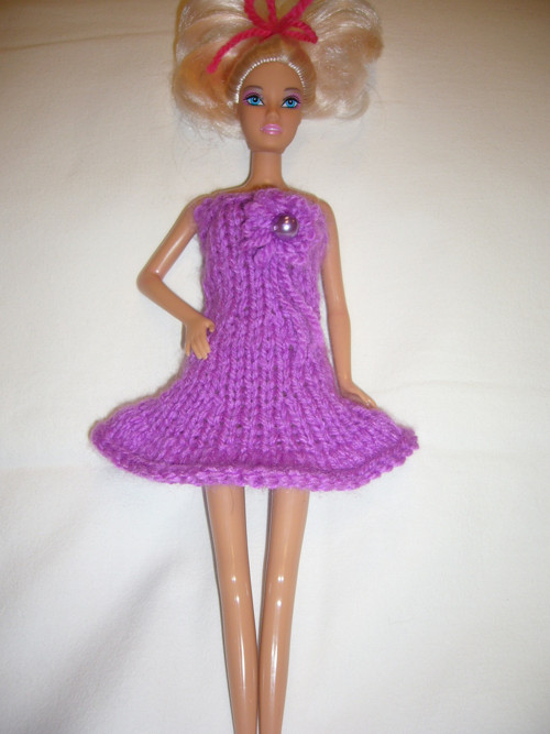 Barbie - šatičky fialové s kytičkou (20_23)