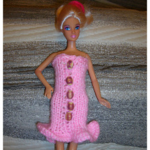Barbie - šatičky růžové s korálky (20_8)