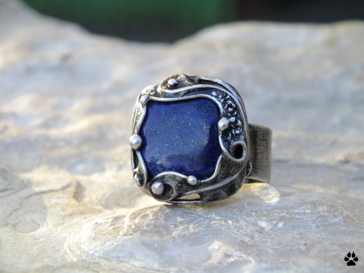 Hvězdná noc - prsten s lapis lazuli