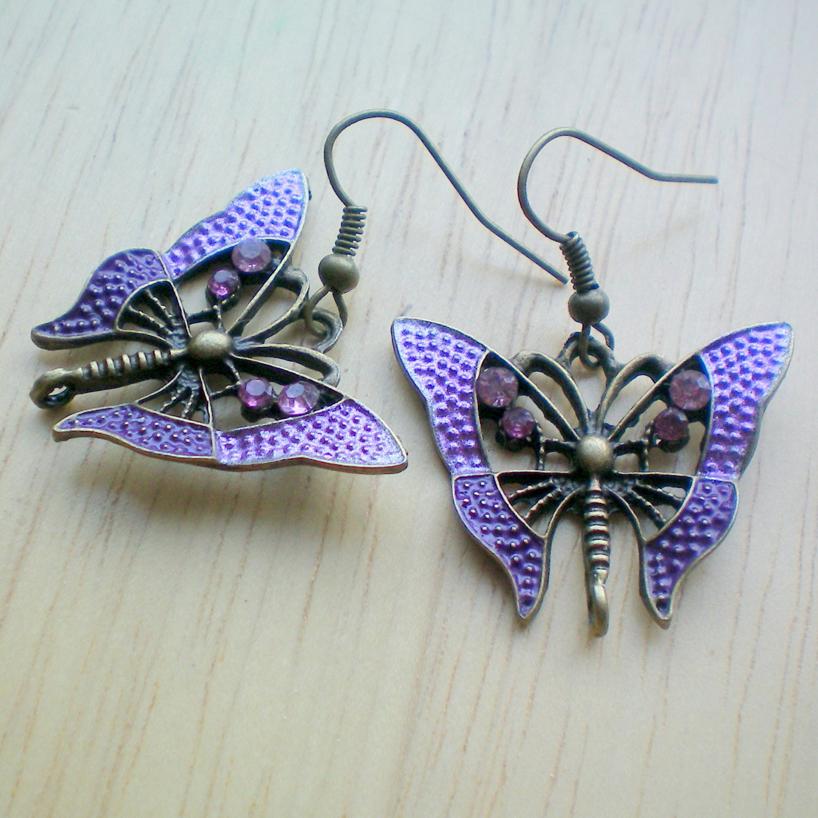 Motýli -  náušnice