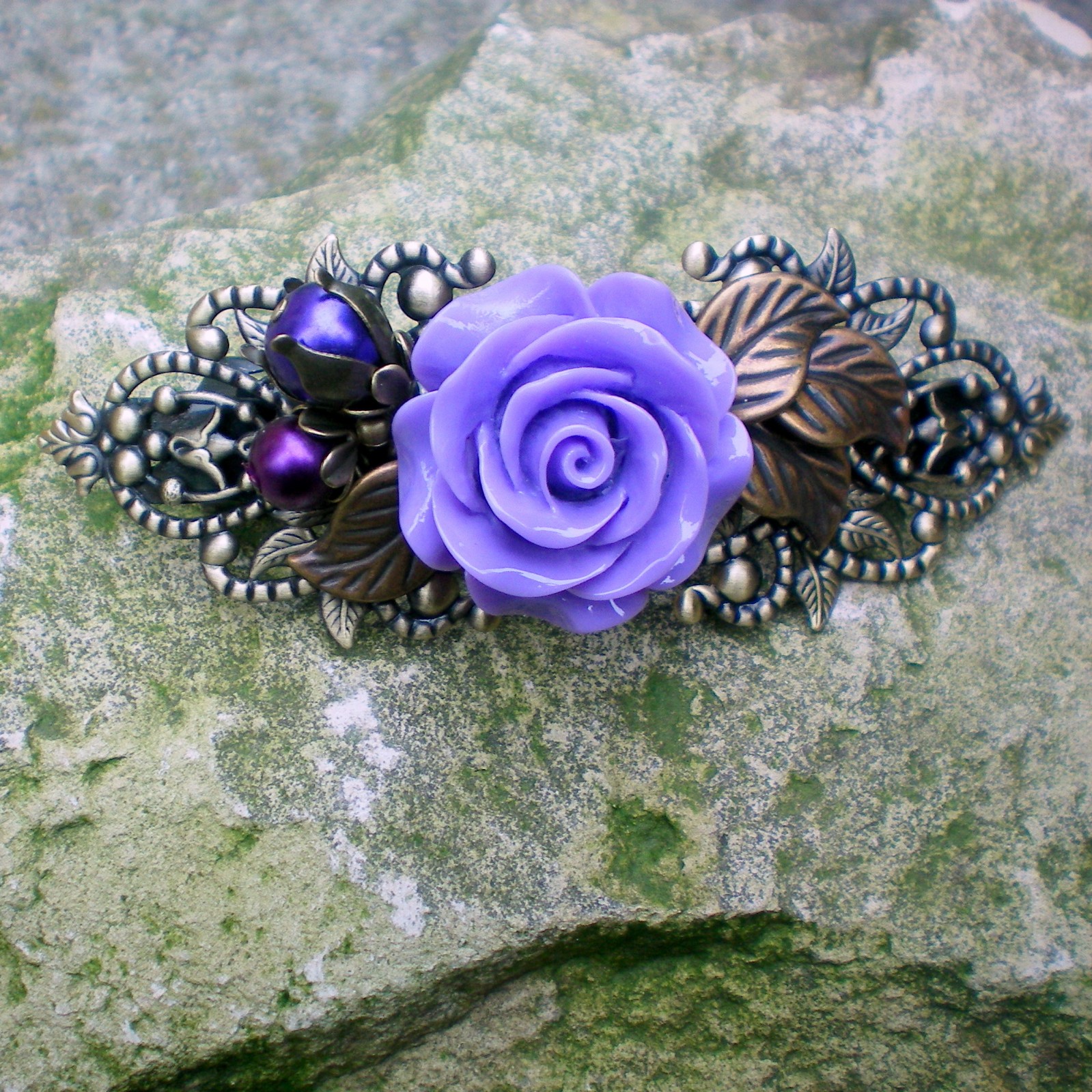 Královna květin - spona do vlasů