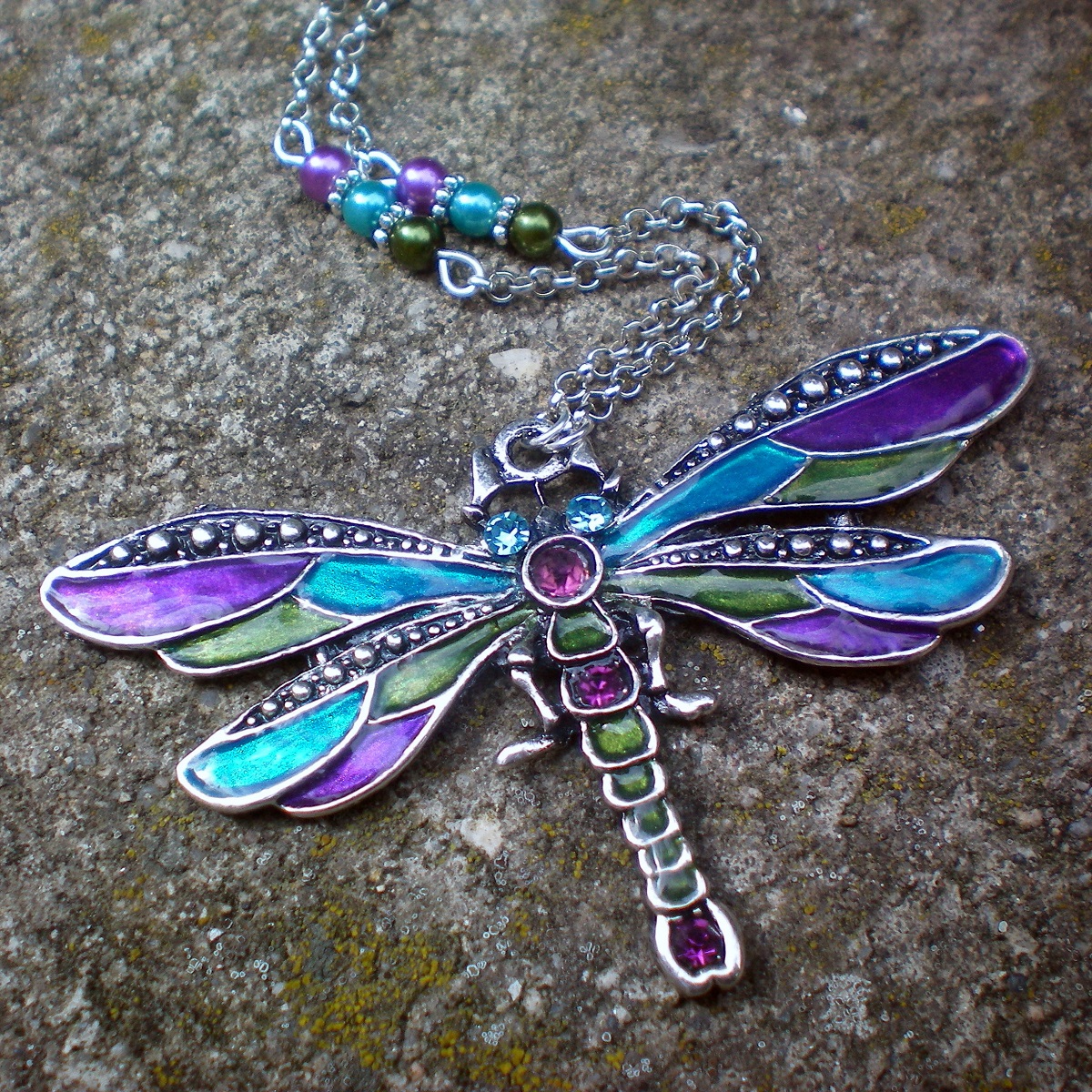 Luxusní vážka - náhrdelník