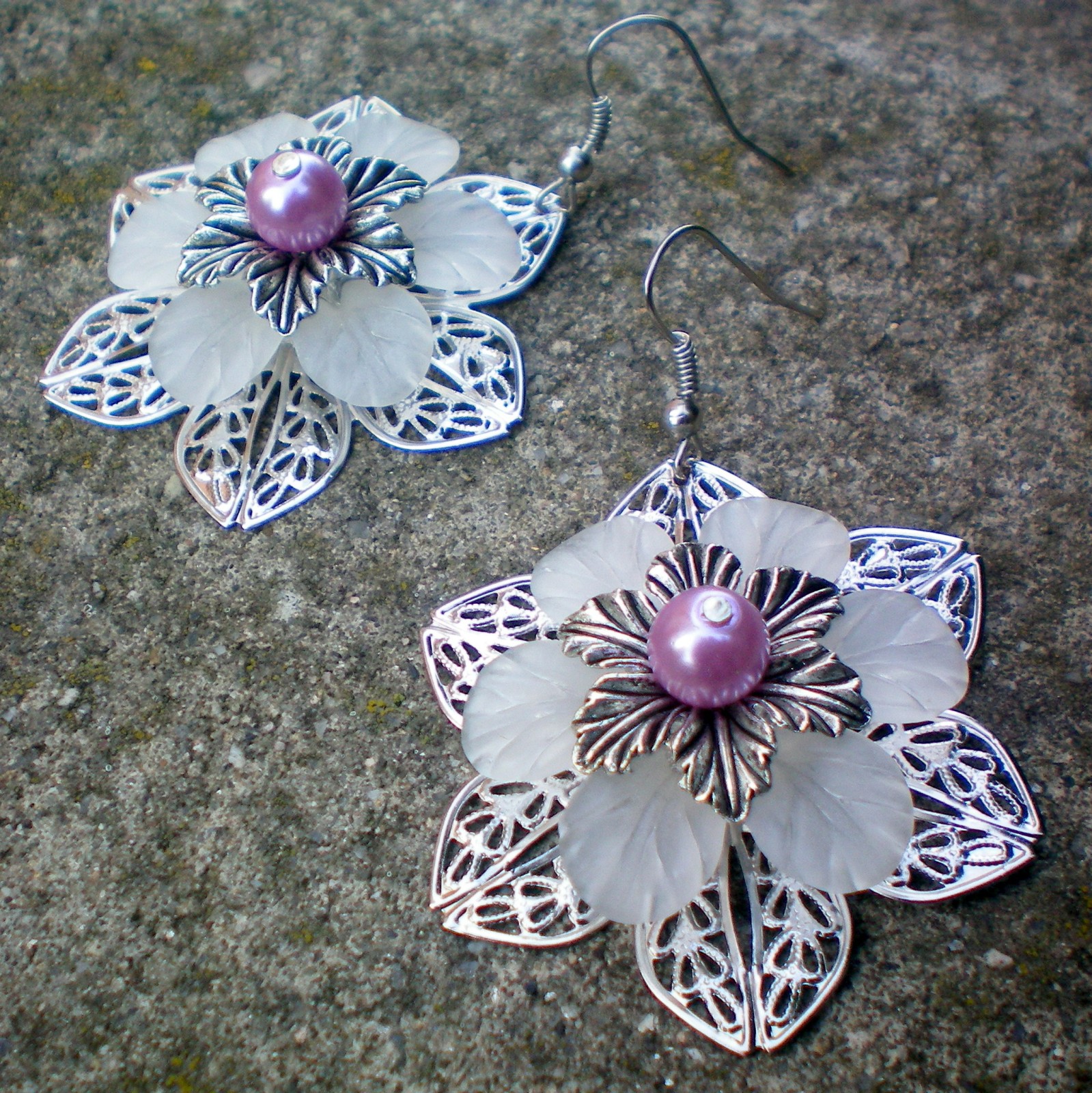 Kvetoucí filigrán - romantické náušnice