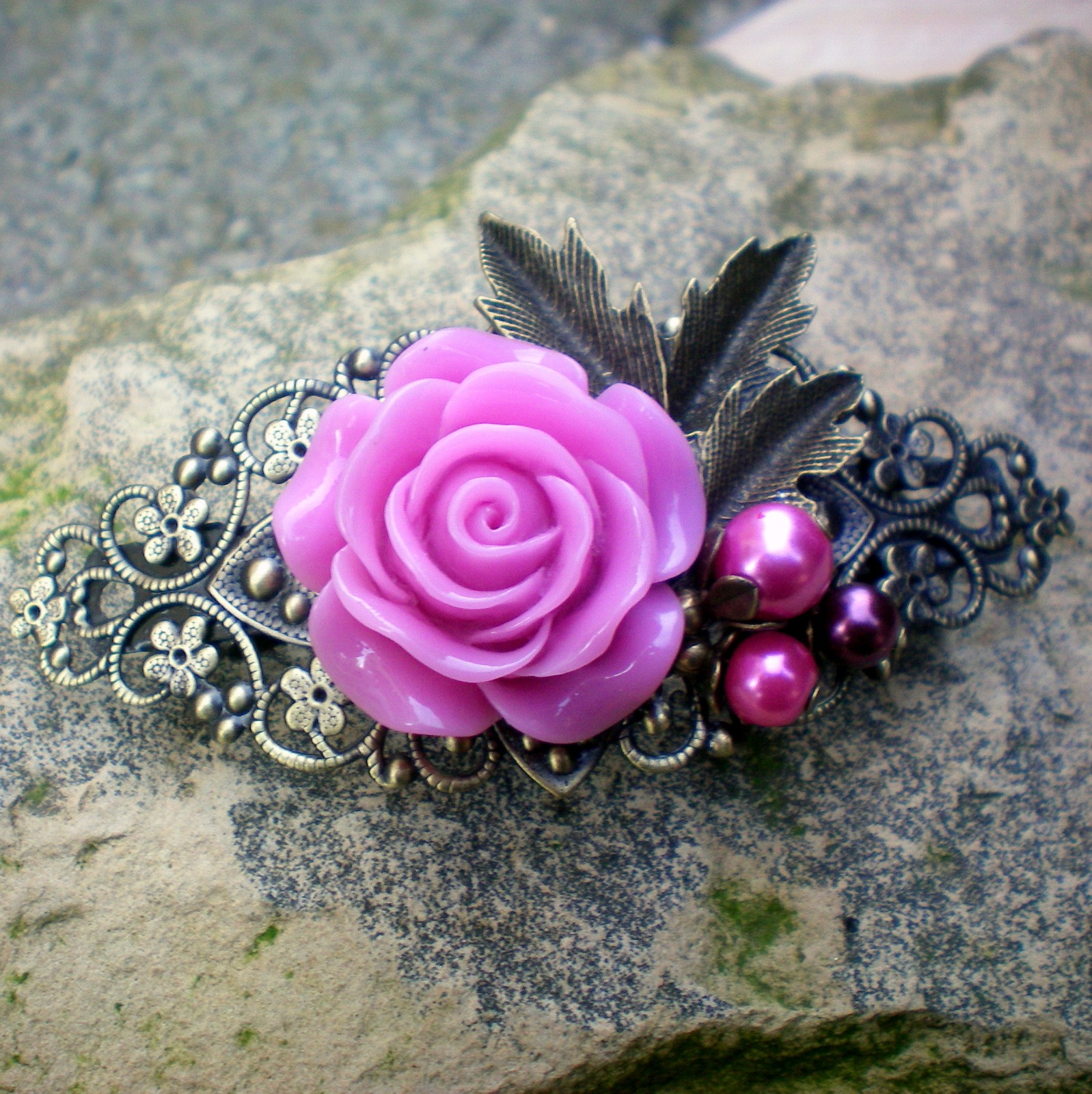 Královna květin - spona do vlasů