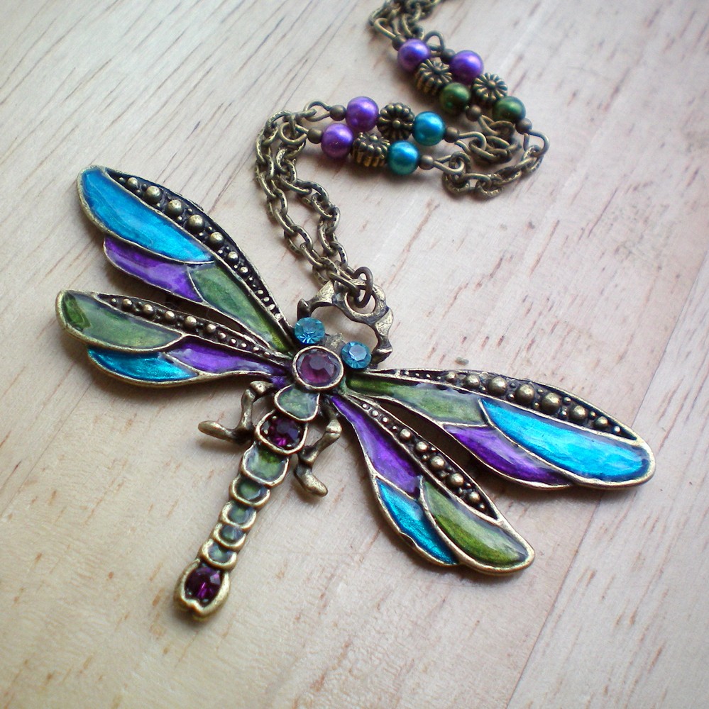 Luxusní vážka náhrdelník