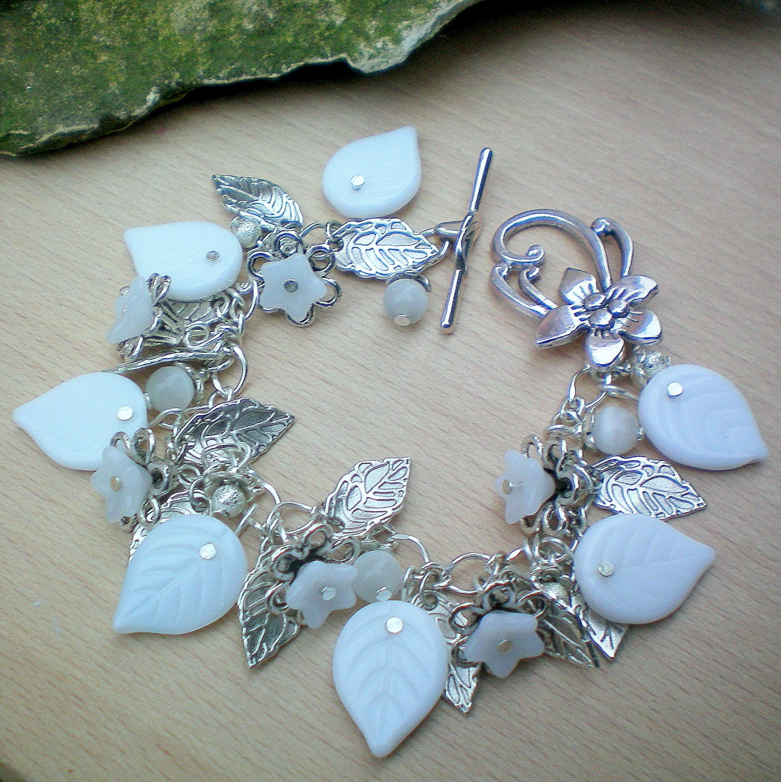 Ledové květy - náramek