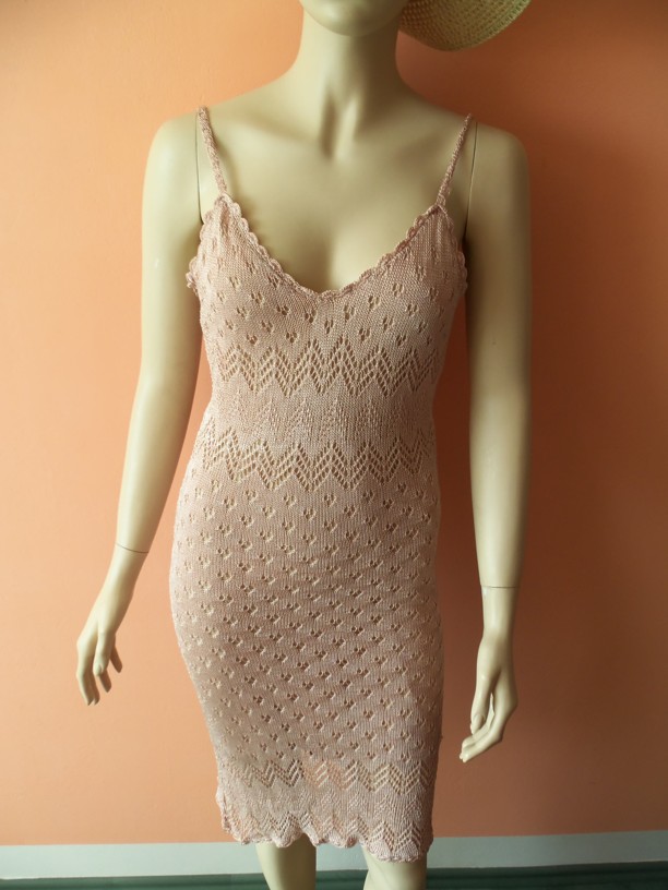 Pletené minišaty s podšívkou - SLEVA