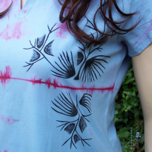 Batikované tričko s obrázkem-AKCE