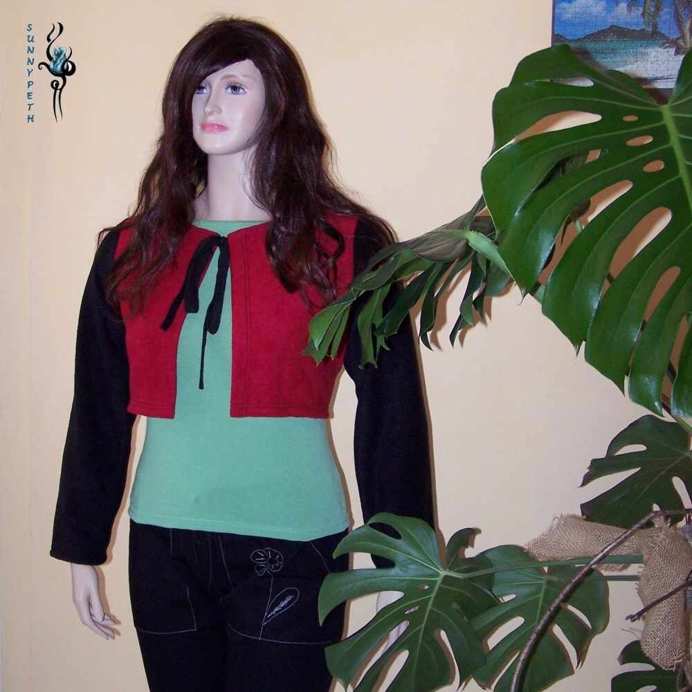 Fleecové bolerko ,,Red&Black