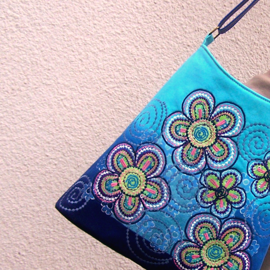 Kabela přes rameno - Tyrkysová