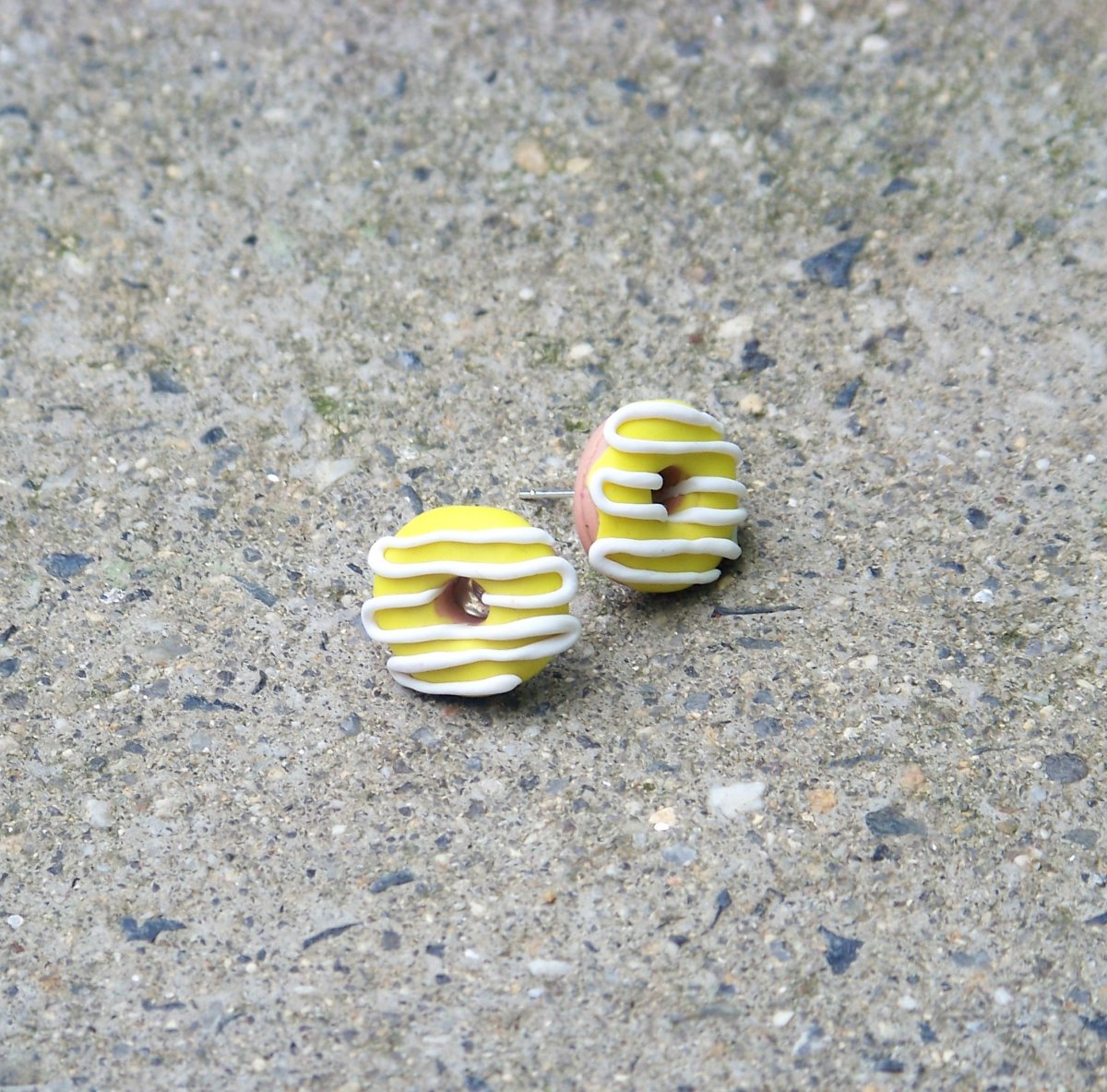 Banánové donuty - náušnice