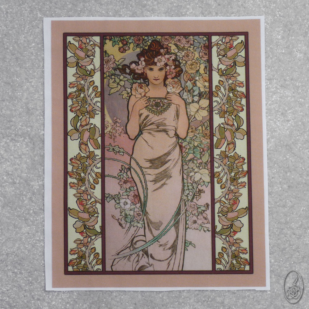 Látkový panel A.Mucha - Růže