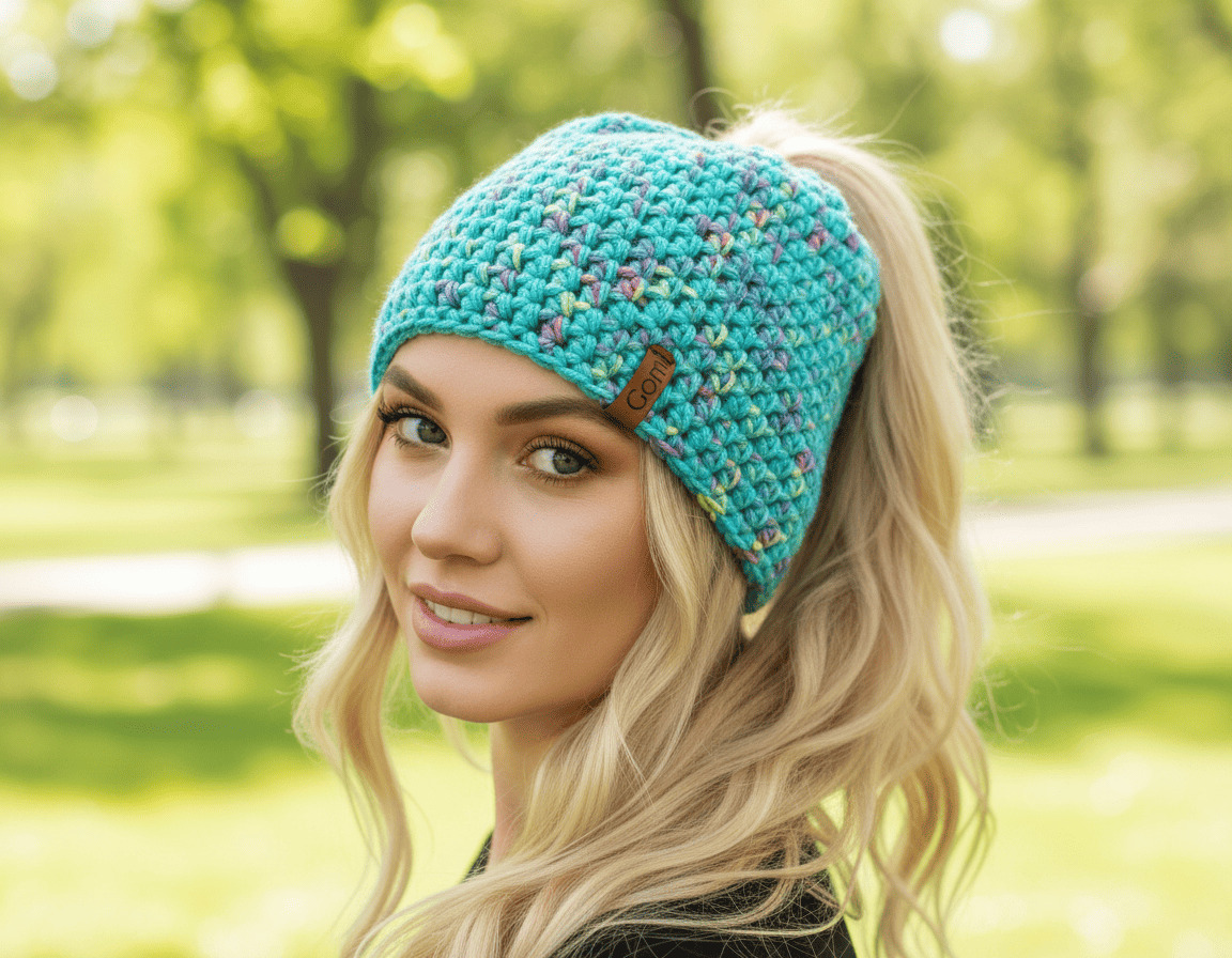 Háčkovaný kulich s otvorem na culík