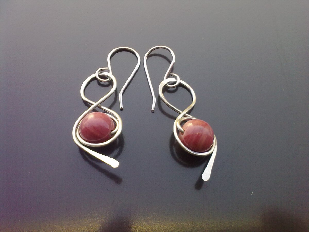 náušnice-rodonit 1 - hypoalergenní