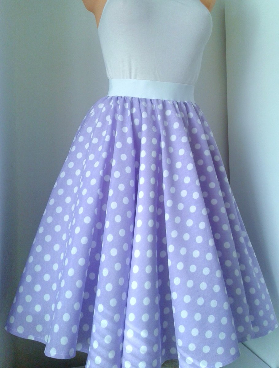 sukně kolo fialová