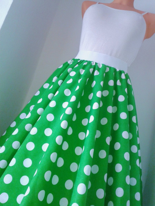 sukně retro zelená