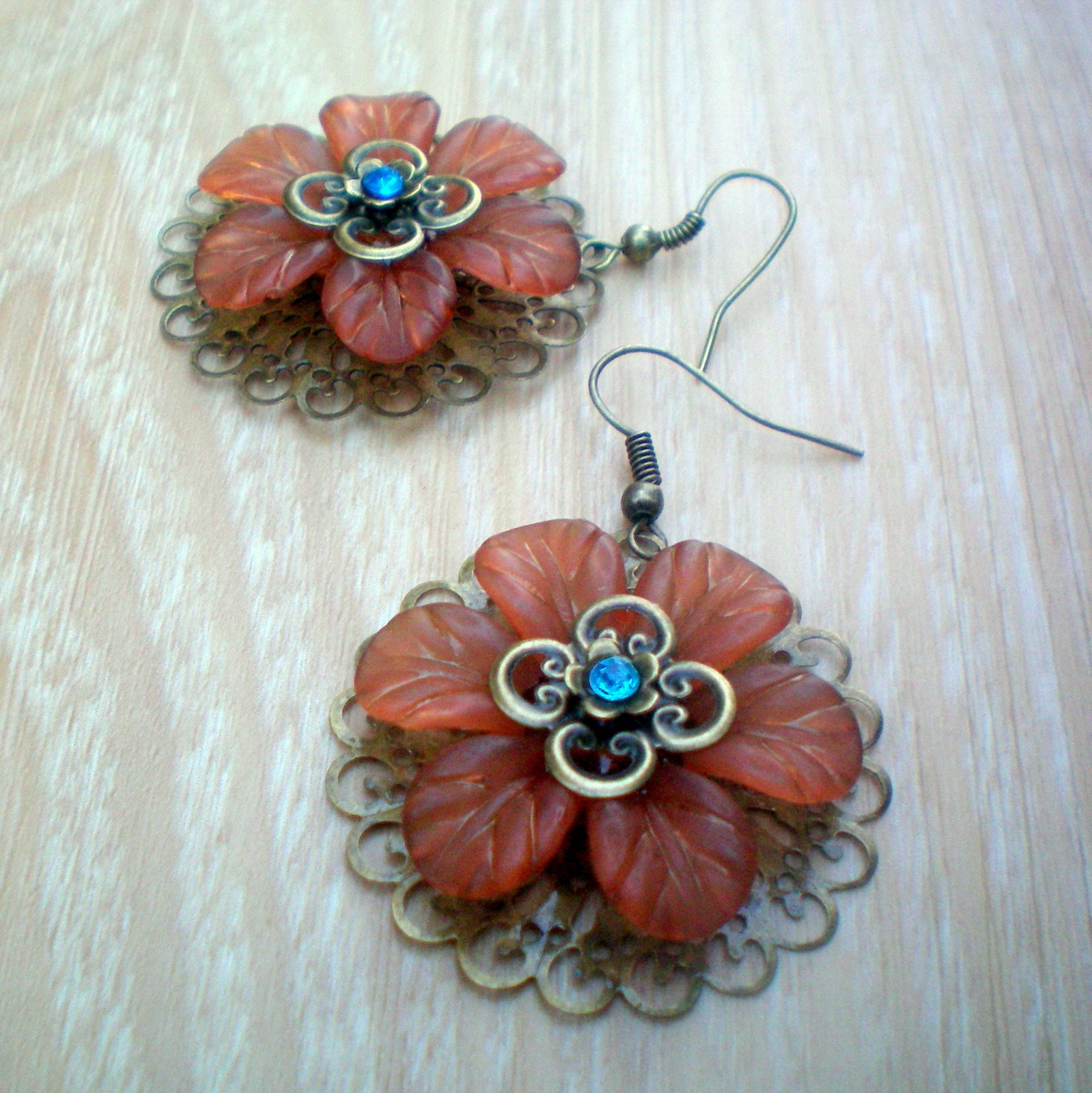 Rozkvetlý filigrán - náušnice