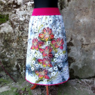 Sukně s batikou a ruční malbou