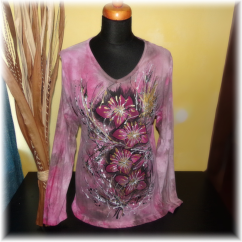 Tričko malované,L,XL