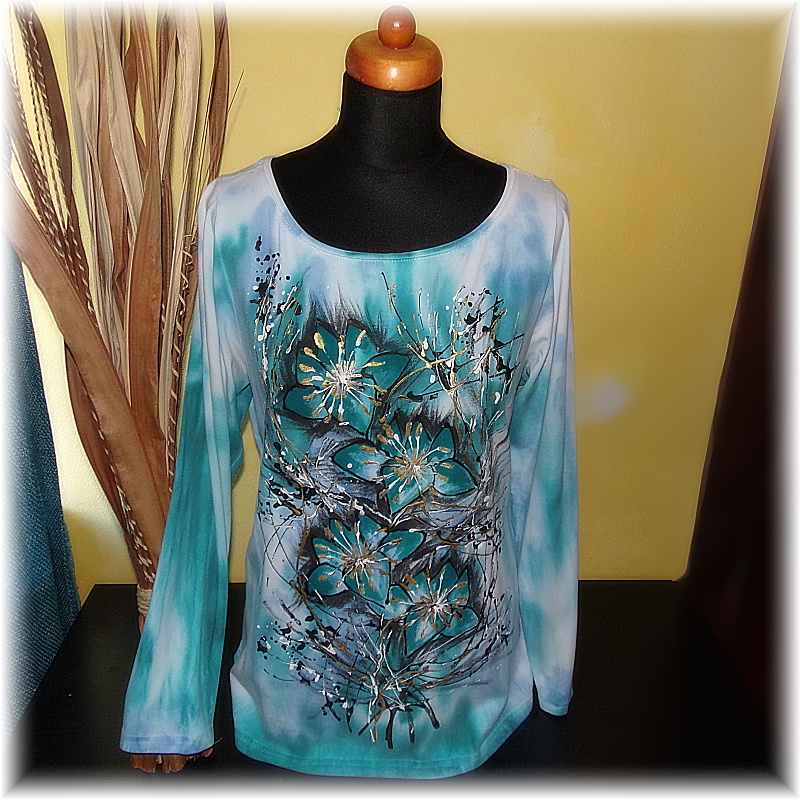 Tričko malované,L,XL