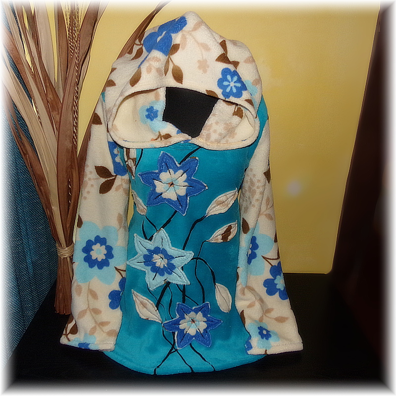 Mikina teplá,aplikace,coral fleece-XL,XXL