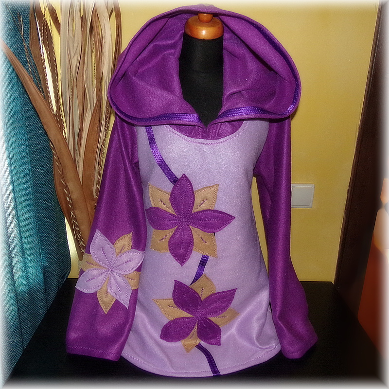 VÁNOČNÍ AKCE-Mikina teplá,aplikace,micro fleece-L,XL