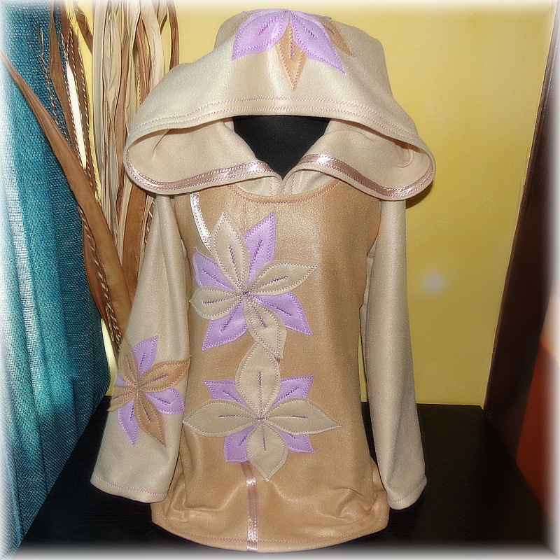 Mikina teplá,aplikace,micro fleece-XL,XXL