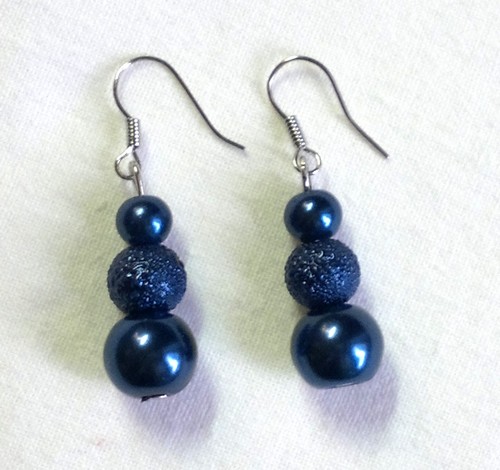 Temněmodré luxusní perly