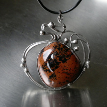 Náhrdelník Jag  (obsidián)