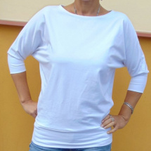 Tričko s netopýřími rukávy  - barva bílá  nebo černá S - XL