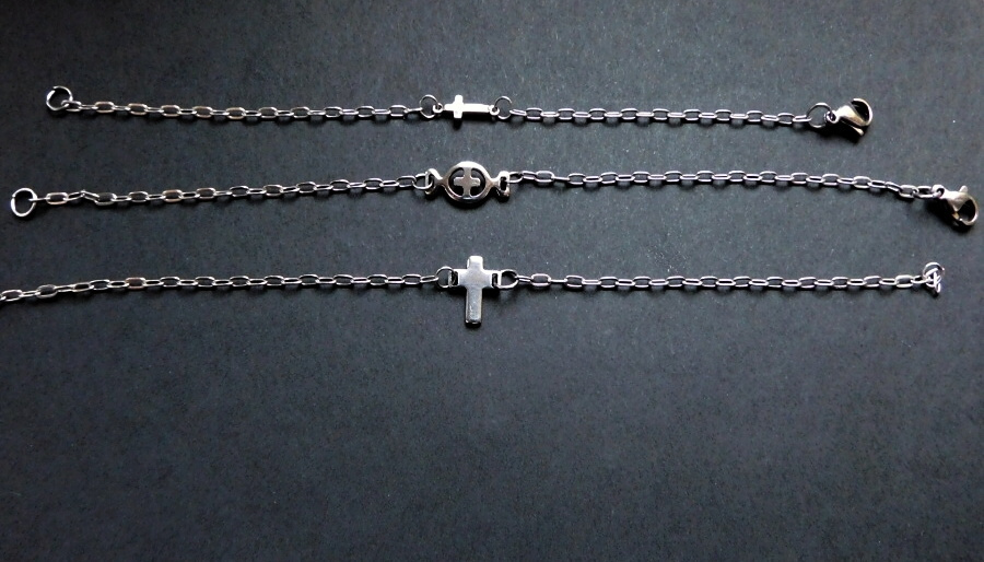 Náramek - Nerezové křížky