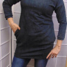 Tunika - černý jeans (teplákovina)