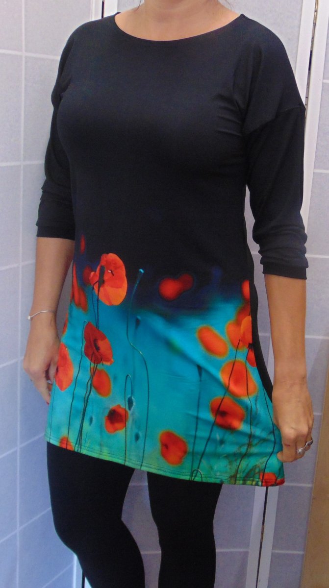 Tunika - vlčí máky (viskóza)