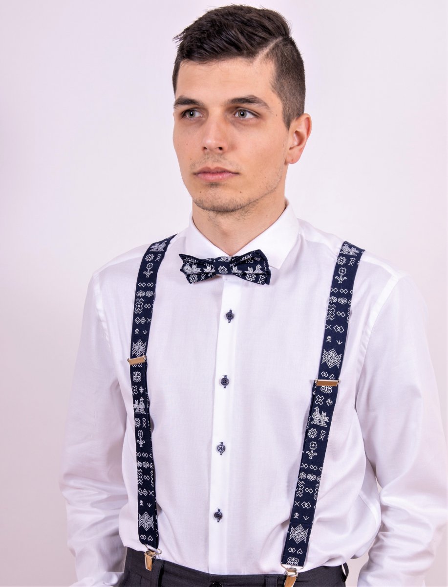 Set Motýlek a Šle - tmavomodrá