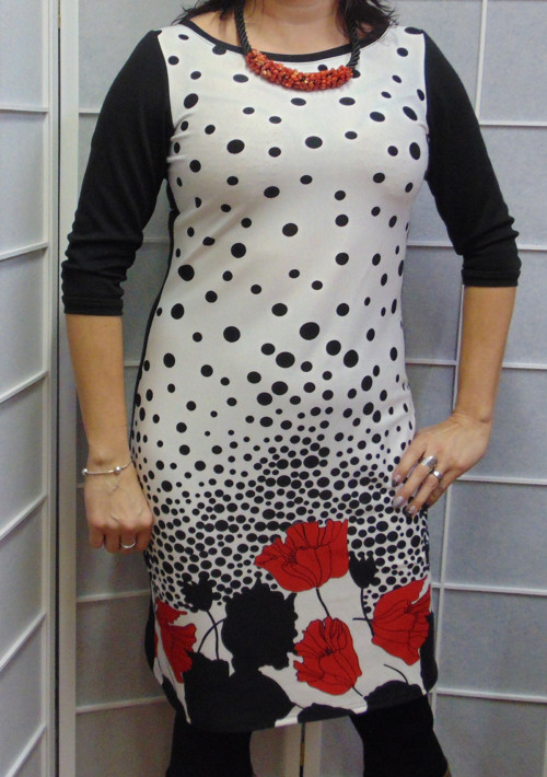 Šaty vlčí mák s puntíkem S - XXL