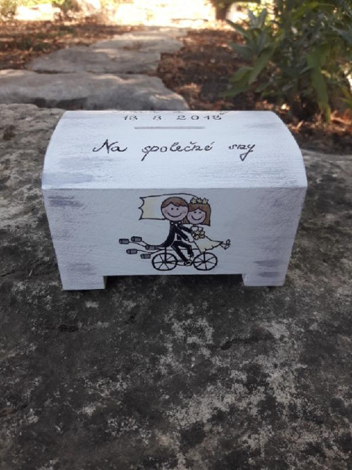 Svatební pokladnička - na kole