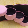Sametová růžová menší designová šperkovnice AKCE