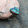 Prstýnek z ABALONE SHELL perletě, ocel