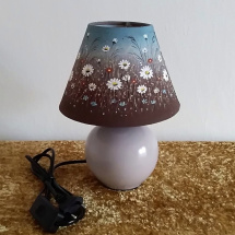ručně malovaná stolní lampička-květy