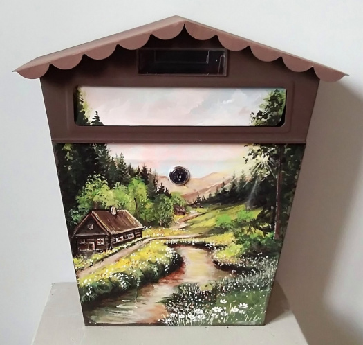 Poštovní schránka-hnědá - umělecký design