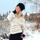 Oversize světřík variabilní béžový