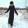 Dlouhá zimní sukně černá
