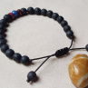Láva a sodalit shamballa macramé náramek