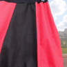 ČERVENO-ČERNÉ LNĚNÉ VARIACE (M/L) - dámská sukně