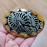Unikátní pyritový Amonit se Simbircitem, ID 3908, 78x52 mm