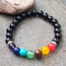 Čakrový meditační náramek onyx a 7 minerálů
