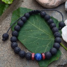 Láva a sodalit shamballa macramé náramek