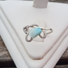 Larimar tepaný prstýnek z chirurgické oceli